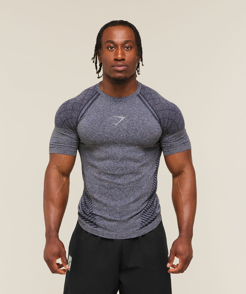 Devant Seamless T-Shirt - Heavy Blue — imagem 1