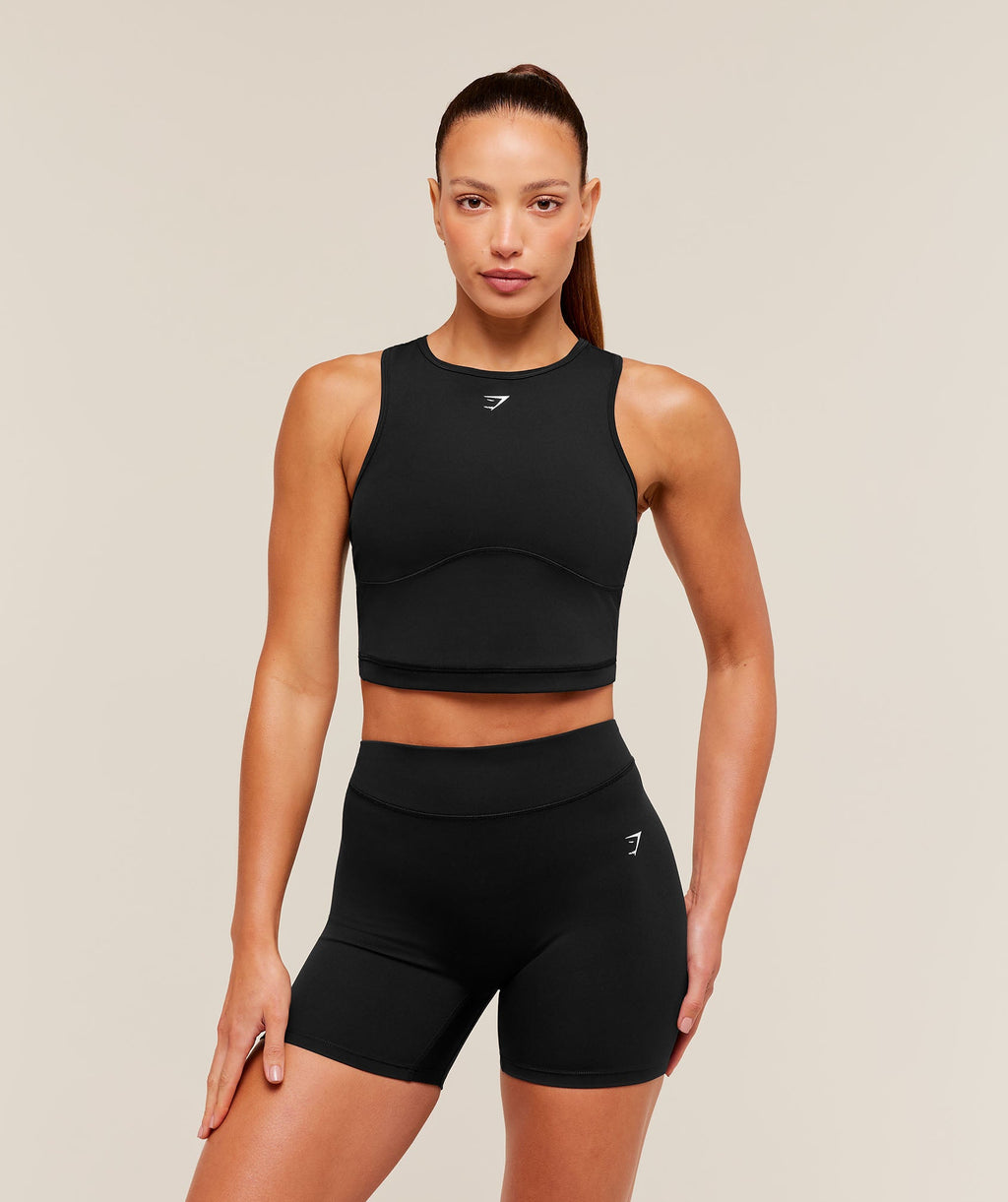 Lifting Dipped Crop Tank - Black — imagem 2