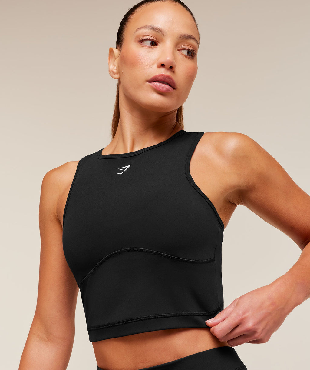 Lifting Dipped Crop Tank - Black — imagem 5