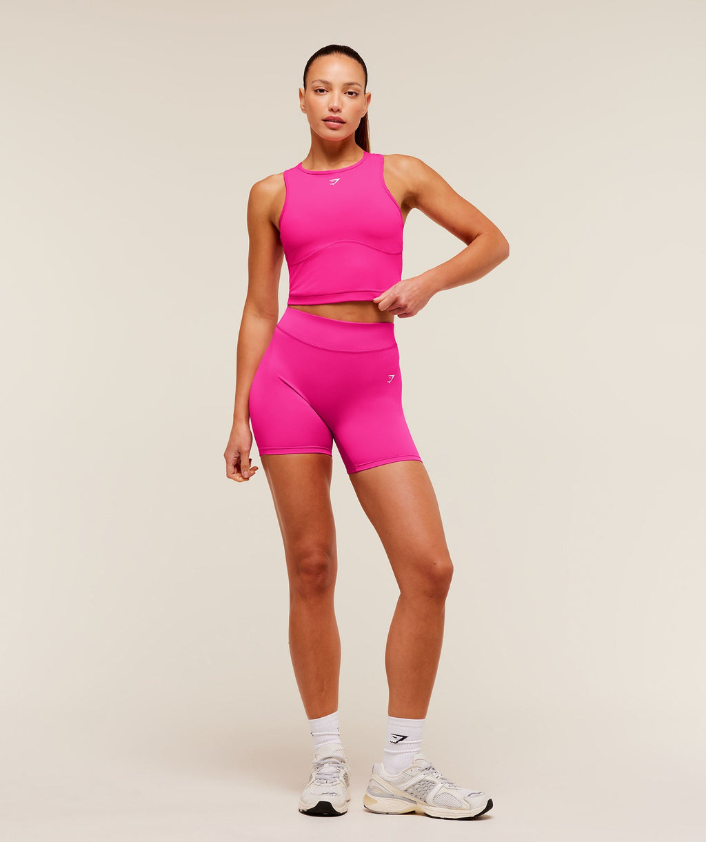 Lifting Dipped Crop Tank - Super-Set Pink — imagem 4