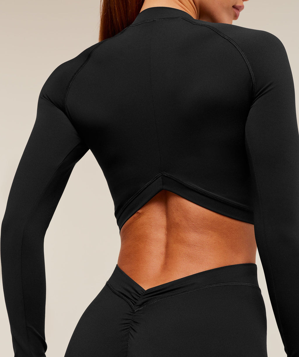 Dipped Long Sleeve 1/4 Zip Jacket - Black — imagem 6