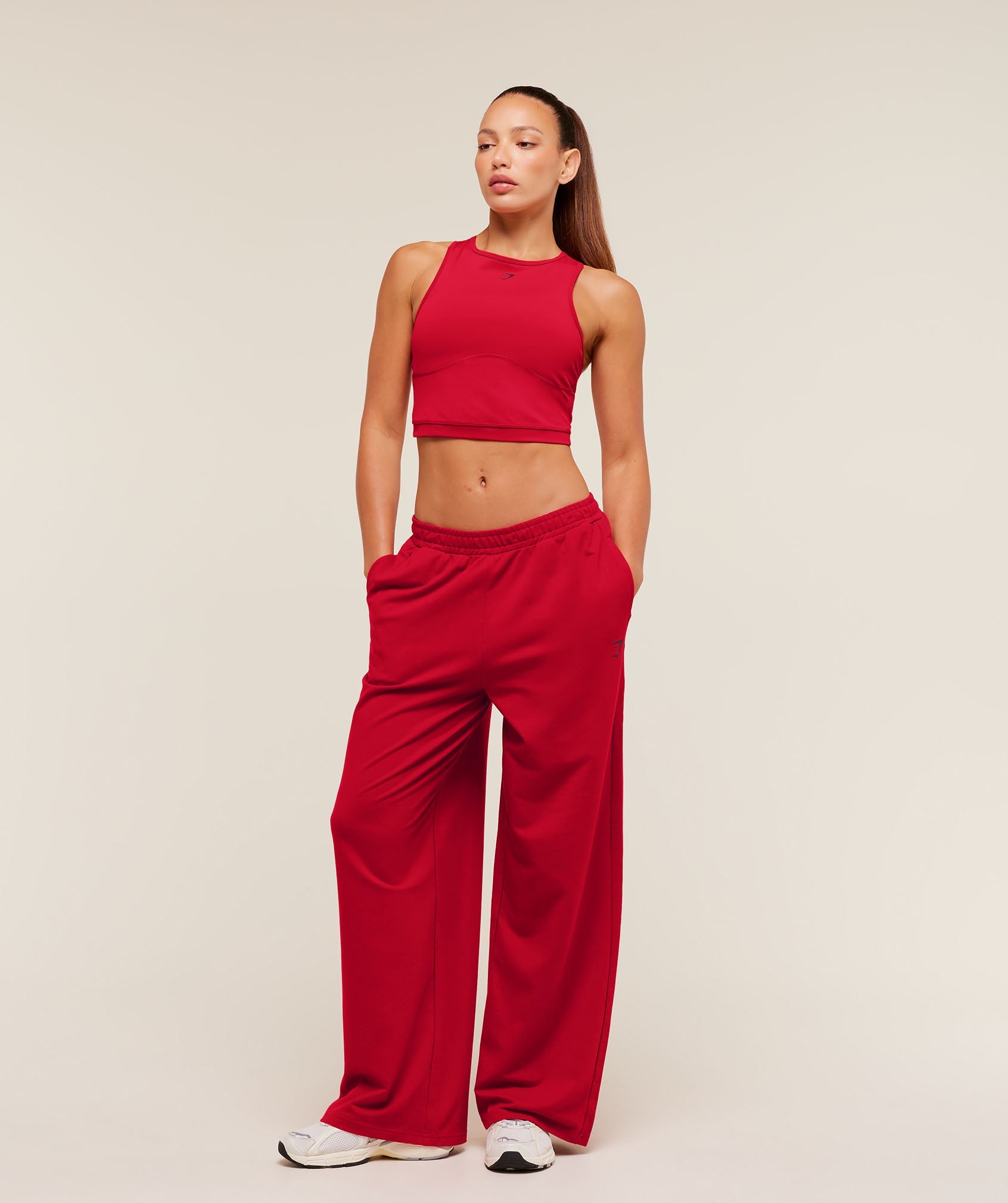 Lifting Dipped Waistband Pants - Carmine Red — imagem 4