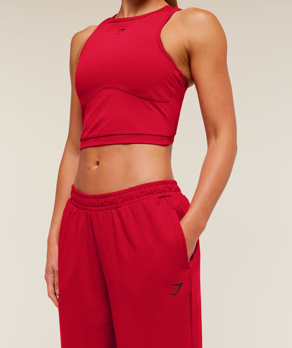 Lifting Dipped Waistband Pants - Carmine Red — imagem 5
