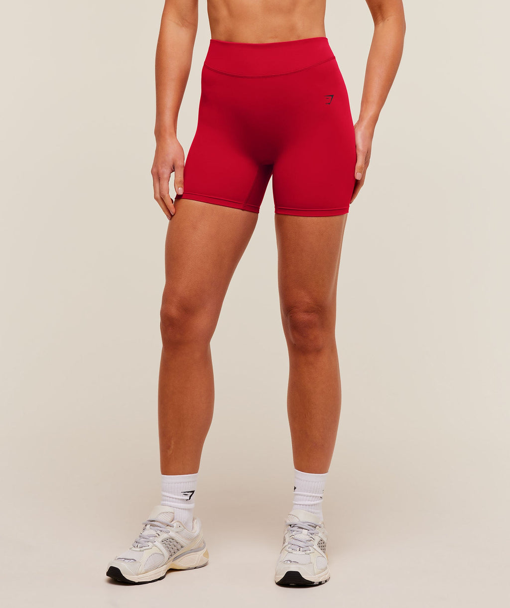 Lifting Dipped Waistband Shorts - Carmine Red — imagem 2