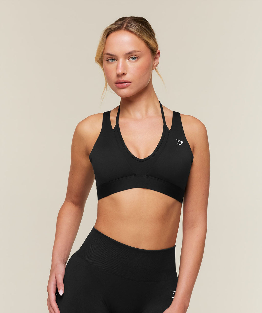Double Layer Medium Support Sports Bra - Black — imagem 1