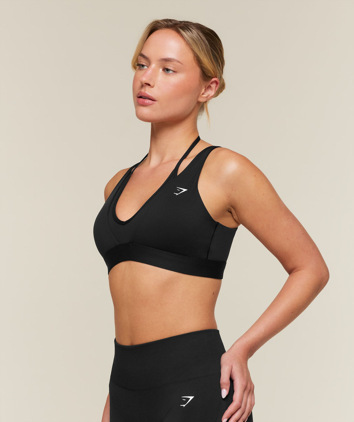 Double Layer Medium Support Sports Bra - Black — imagem 3