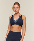 Double Layer Medium Support Sports Bra - Heavy Blue/Shadow Blue — imagem 1