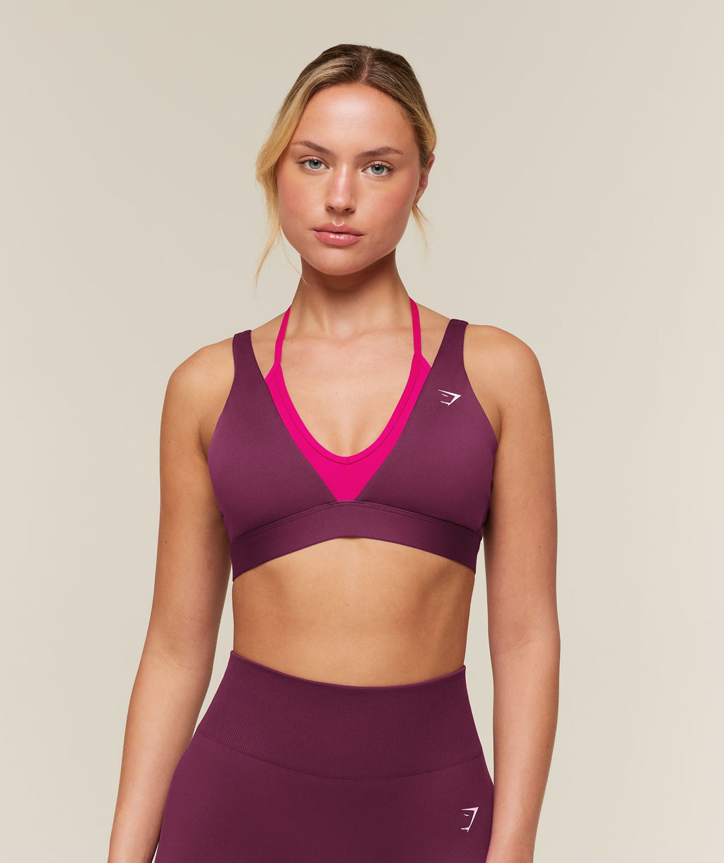 Double Layer Medium Support Sports Bra - Strength Pink/Performance Pink — imagem 1