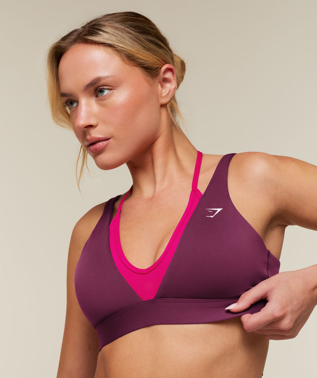Double Layer Medium Support Sports Bra - Strength Pink/Performance Pink — imagem 5