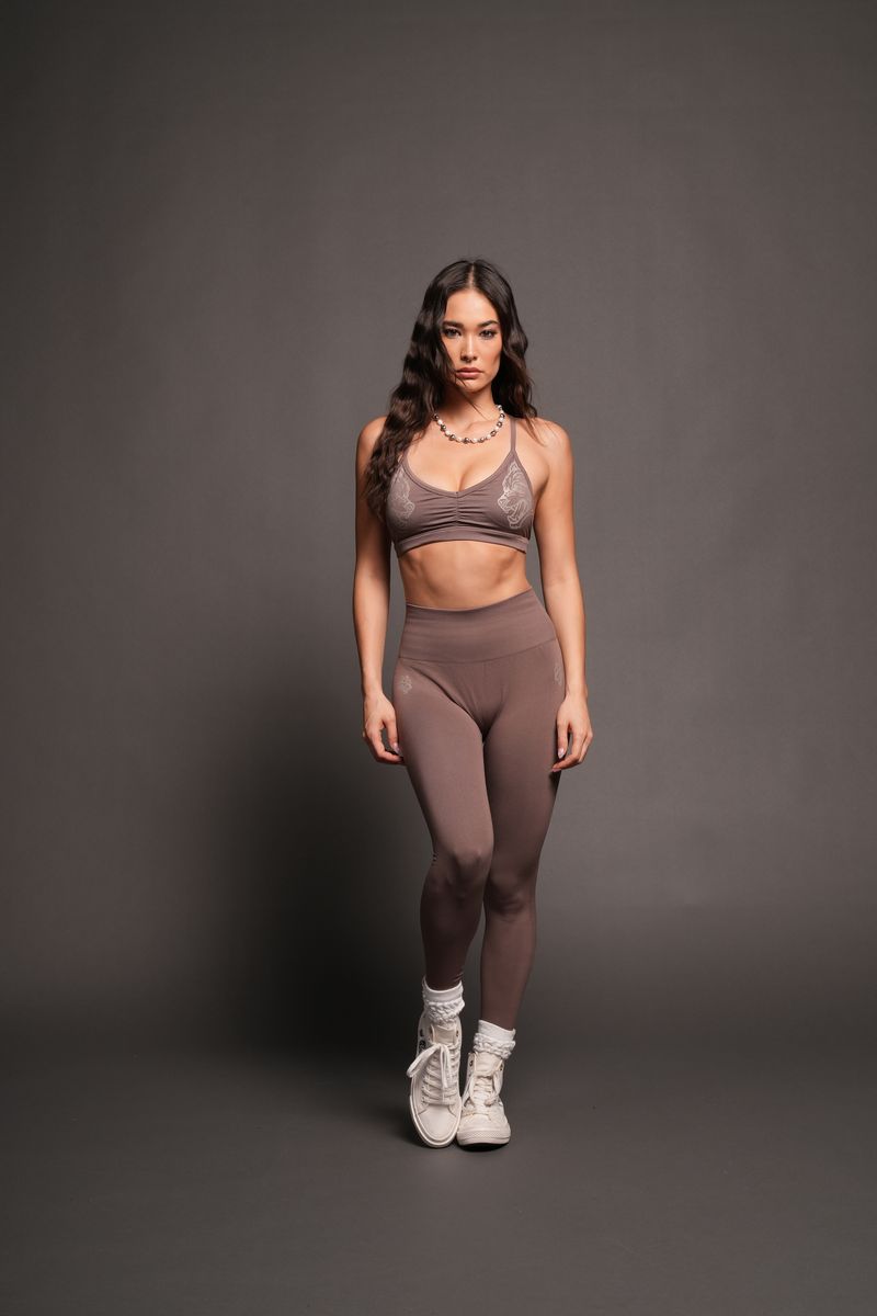 Dual Everson Alexa Seamless Bra In Mojave Brown - imagem 5