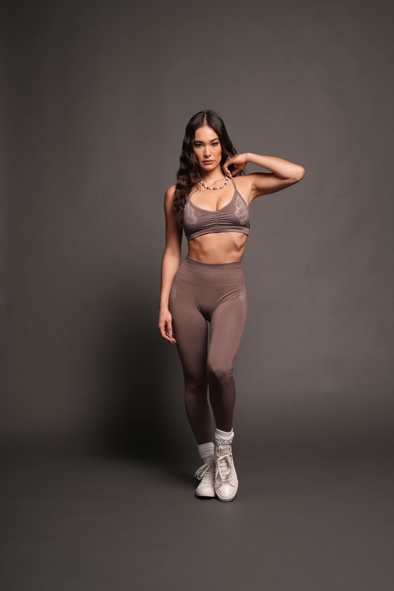 Dual Everson Alexa Seamless Bra In Mojave Brown - imagem 2