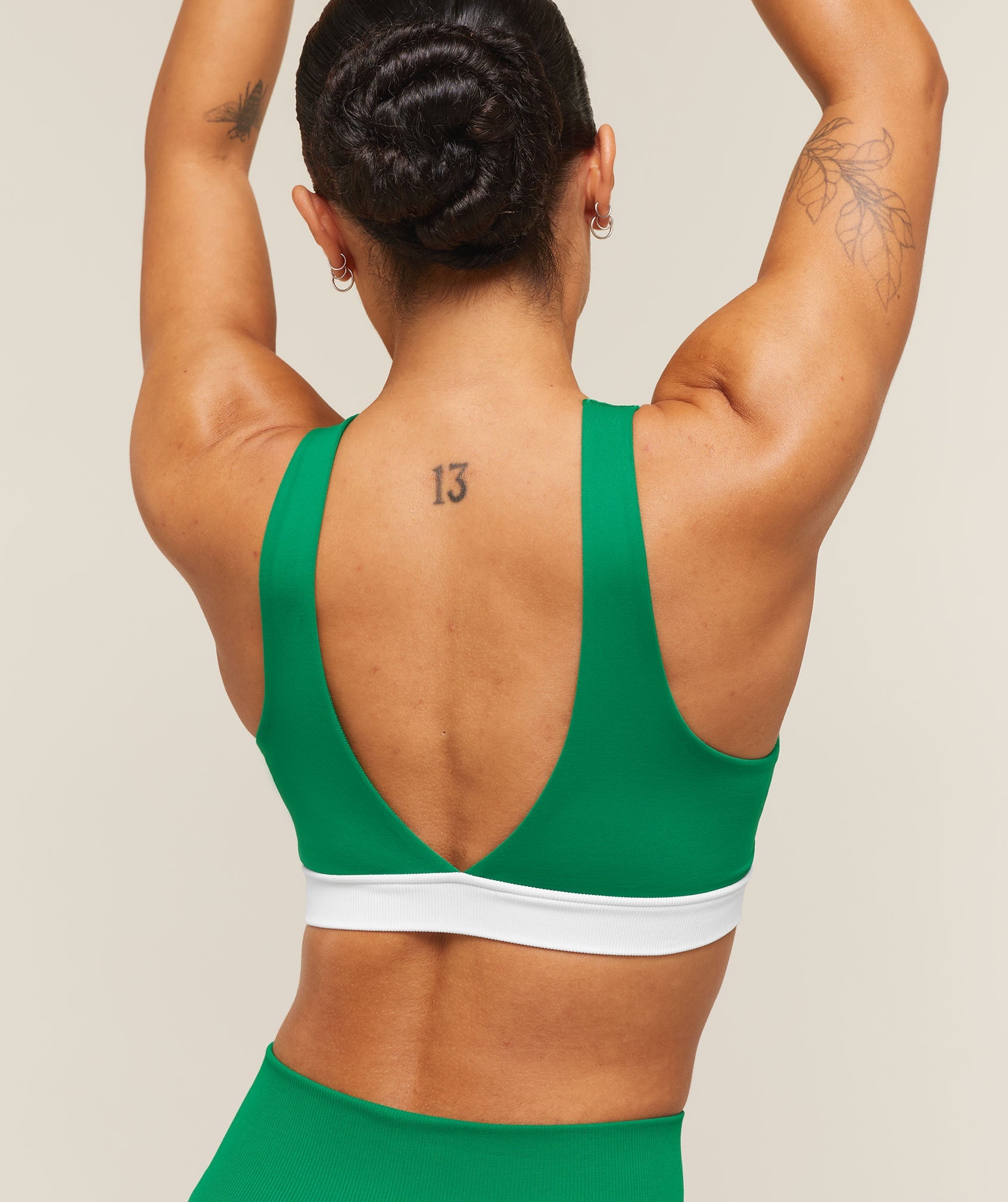 Everyday Seamless Contrast Bra - Track Green — imagem 6