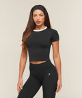 Everyday Seamless Contrast T-Shirt - Black — imagem 1