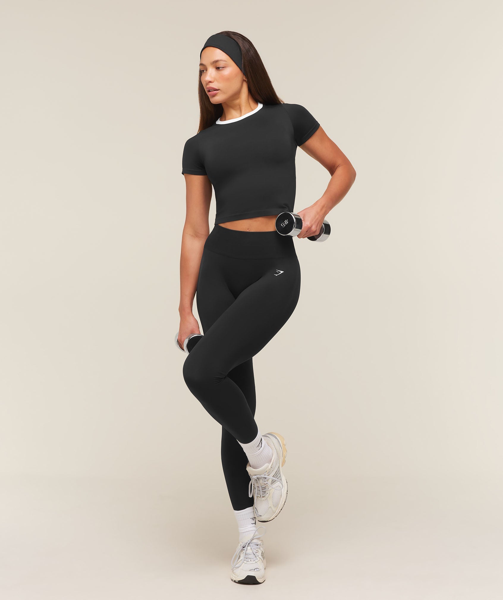Everyday Seamless Contrast T-Shirt - Black — imagem 4