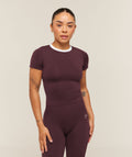Everyday Seamless Contrast T-Shirt - Cherry Purple — imagem 1