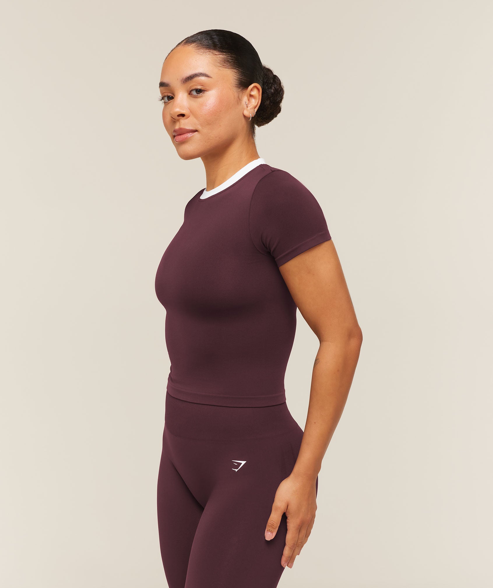 Everyday Seamless Contrast T-Shirt - Cherry Purple — imagem 3