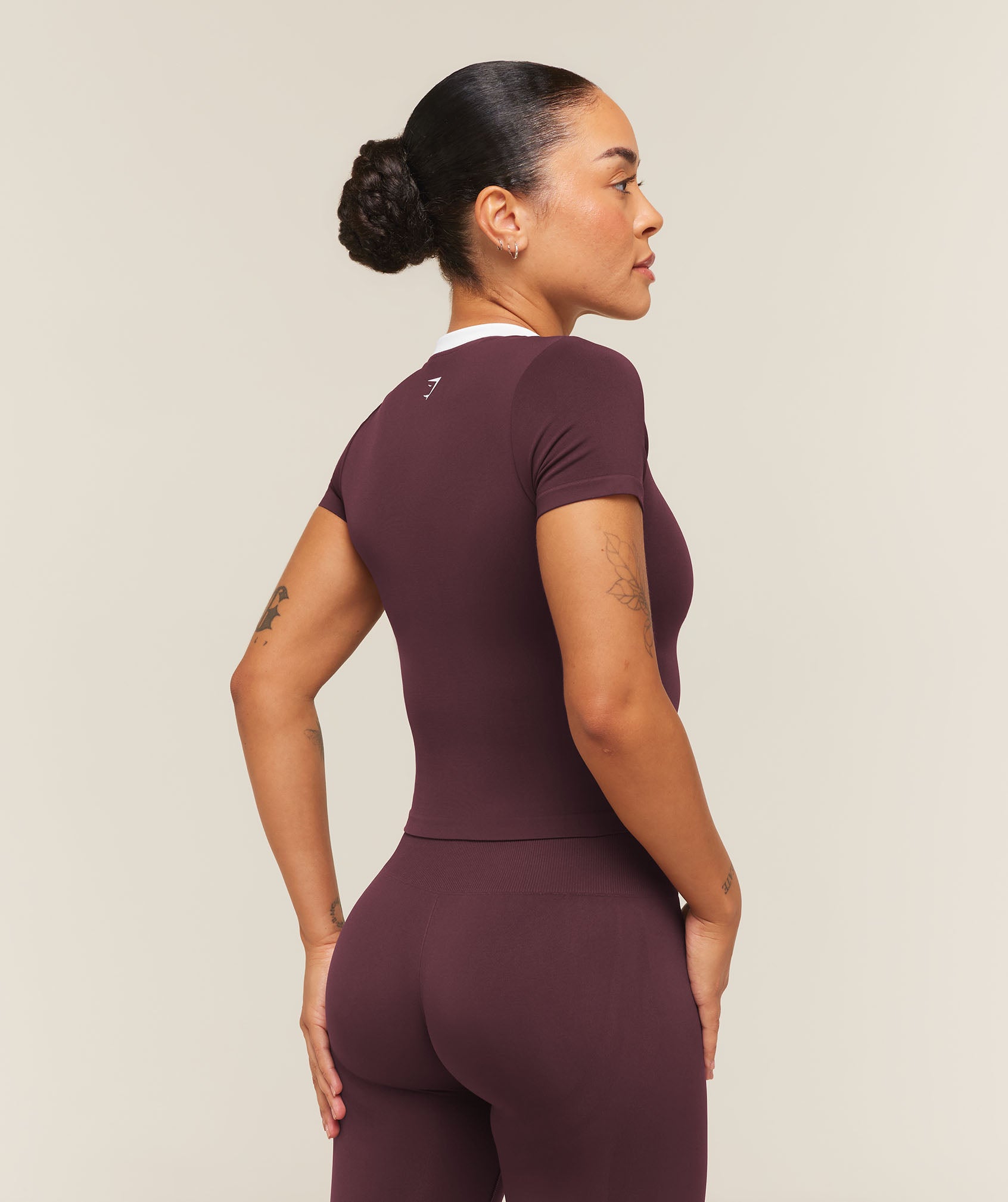 Everyday Seamless Contrast T-Shirt - Cherry Purple — imagem 2