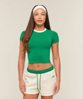 Everyday Seamless Contrast T-Shirt - Track Green — imagem 1