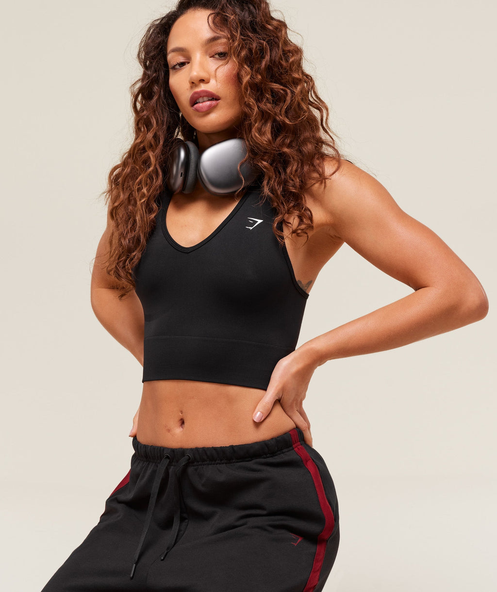 Everyday Seamless Crop Tank - Black — imagem 3