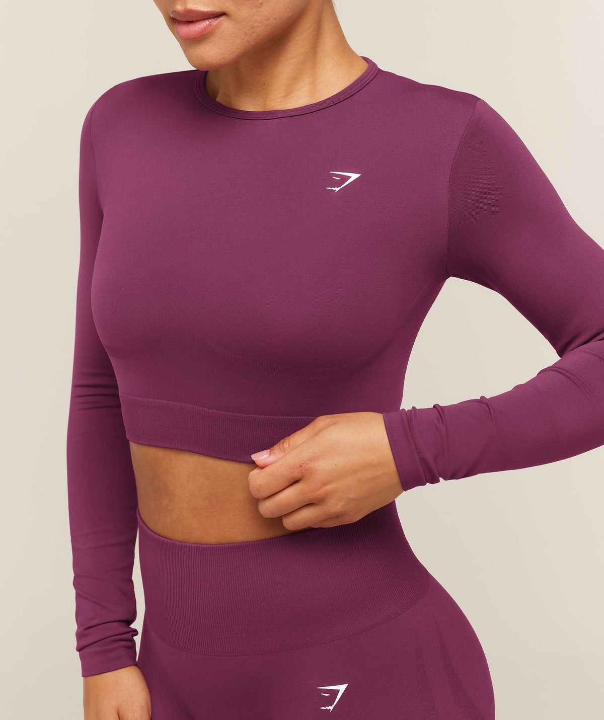 Everyday Seamless Long Sleeve Crop Top - Strength Pink — imagem 5