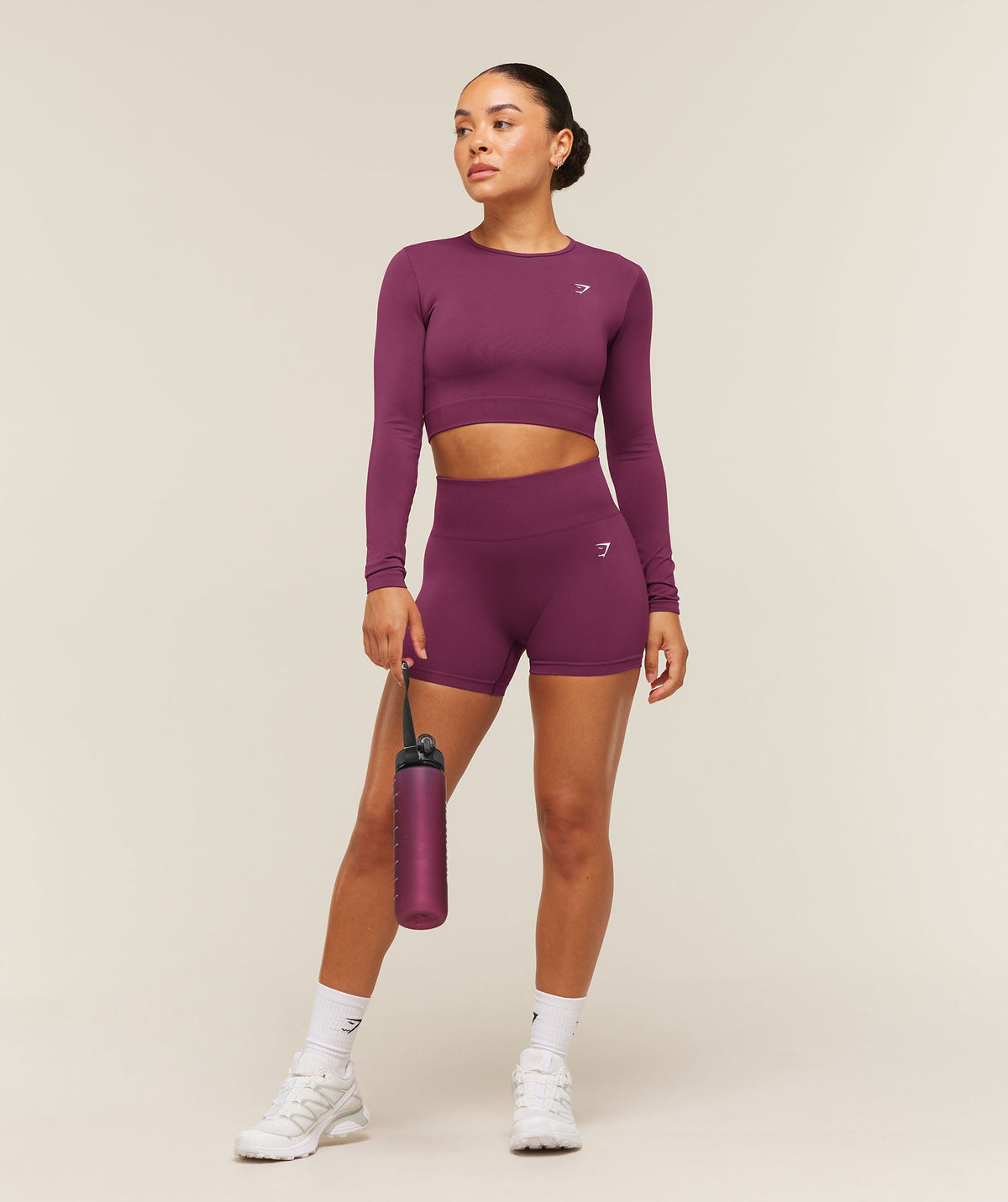 Everyday Seamless Long Sleeve Crop Top - Strength Pink — imagem 3