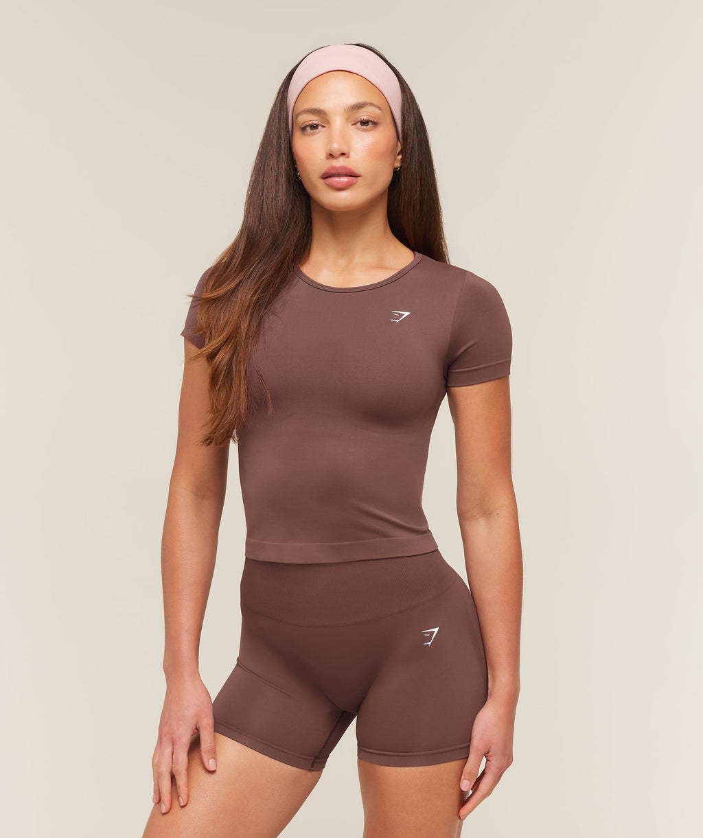 Everyday Seamless Short Sleeve Top - Espresso Brown — imagem 1