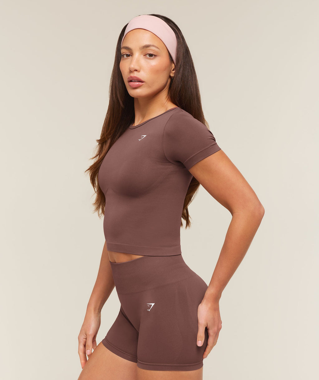 Everyday Seamless Short Sleeve Top - Espresso Brown — imagem 3