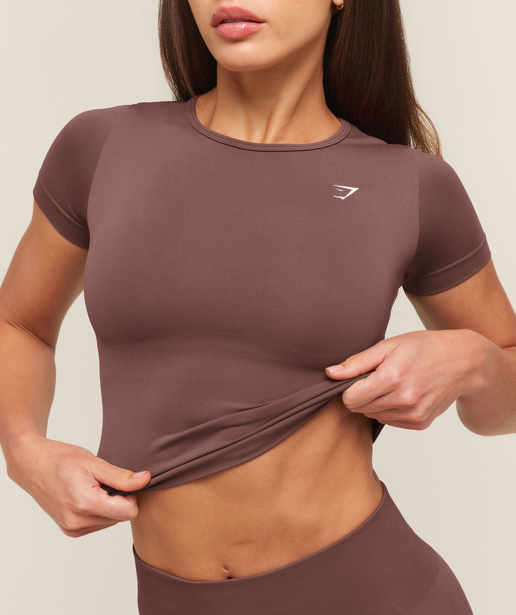Everyday Seamless Short Sleeve Top - Espresso Brown — imagem 5