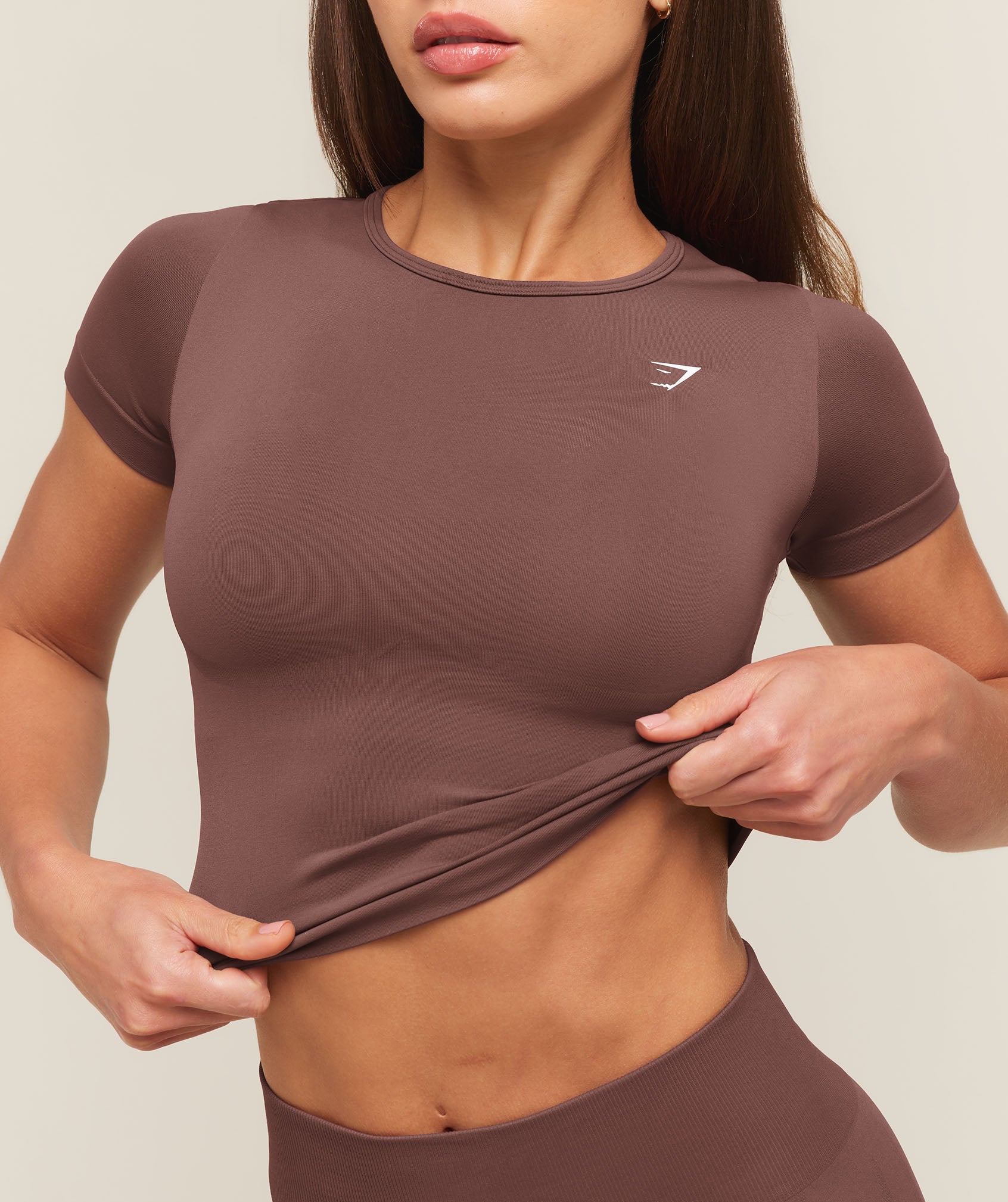 Everyday Seamless Short Sleeve Top - Espresso Brown — imagem 5