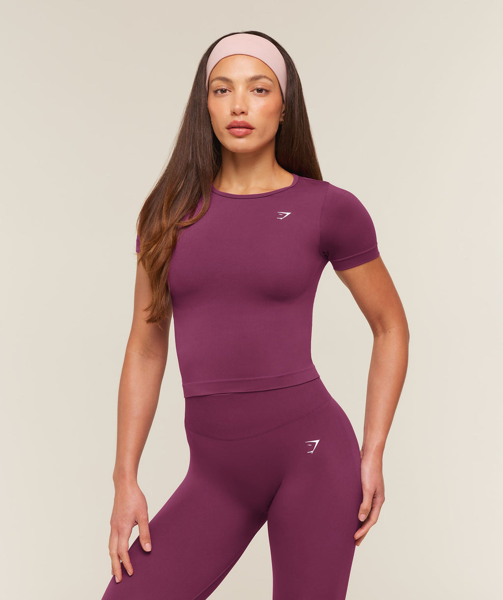 Everyday Seamless Short Sleeve Top - Strength Pink — imagem 1