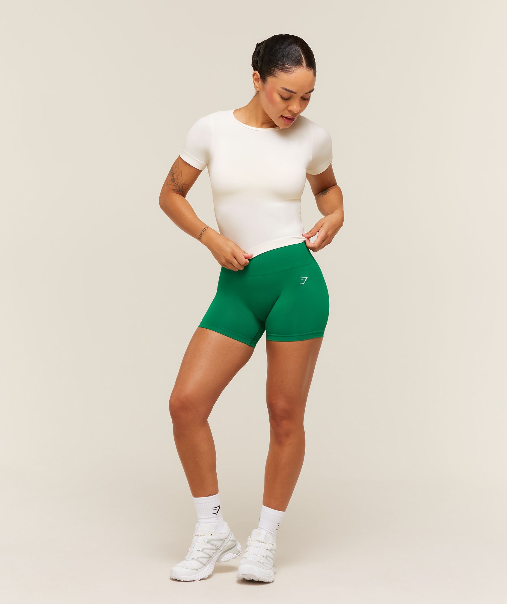 Everyday Seamless Short Sleeve Top - Soft White — imagem 3