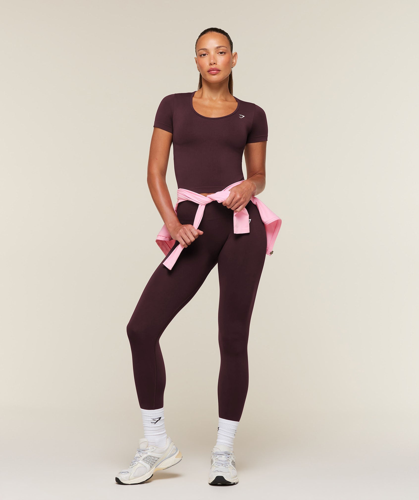 Everyday Seamless Tight Fit Crew Neck Tee - Cherry Purple — imagem 5