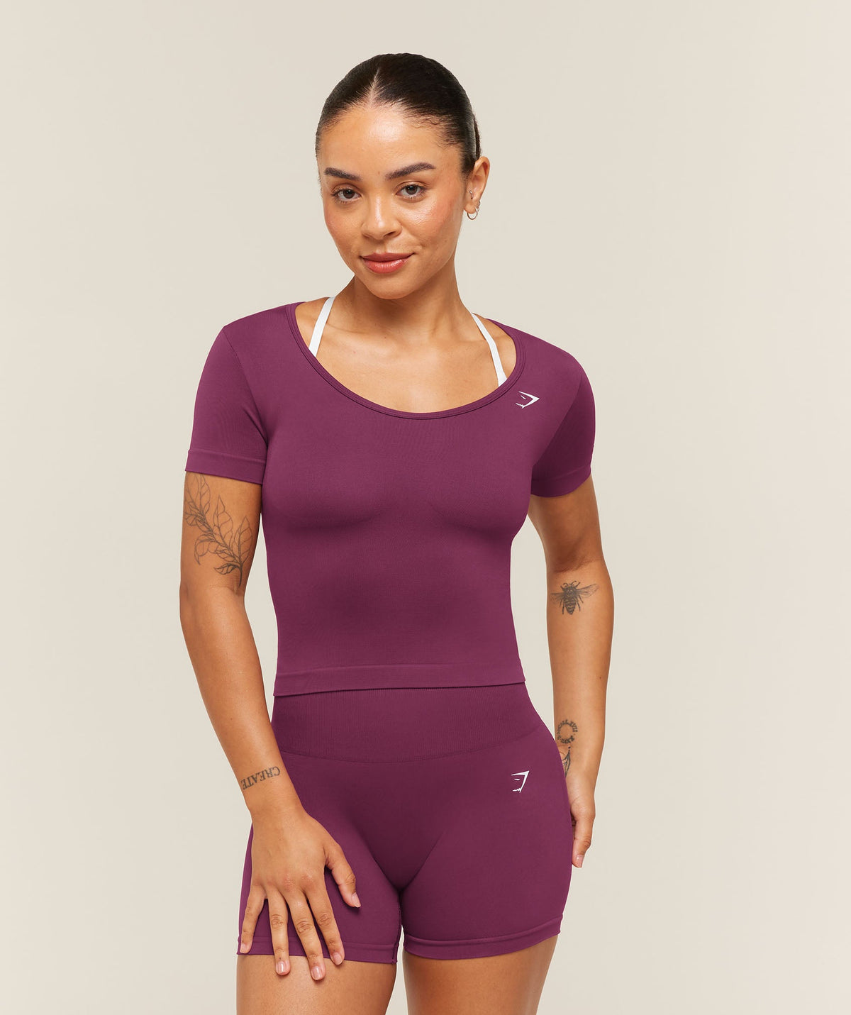 Everyday Seamless Tight Fit Crew Neck Tee - Strength Pink — imagem 1