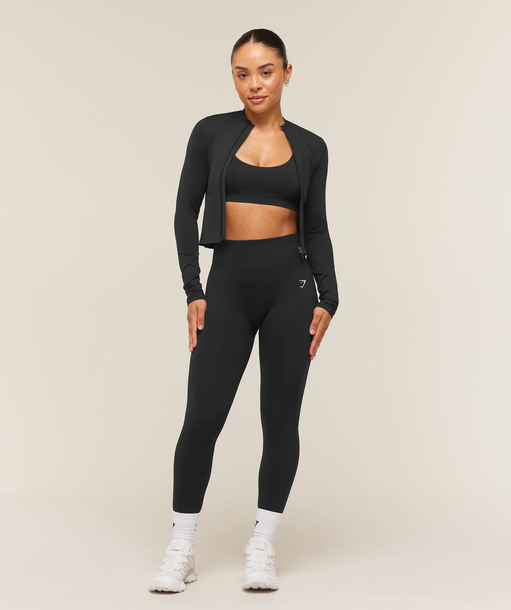 Everyday Seamless Zip Tracktop - Black — imagem 6