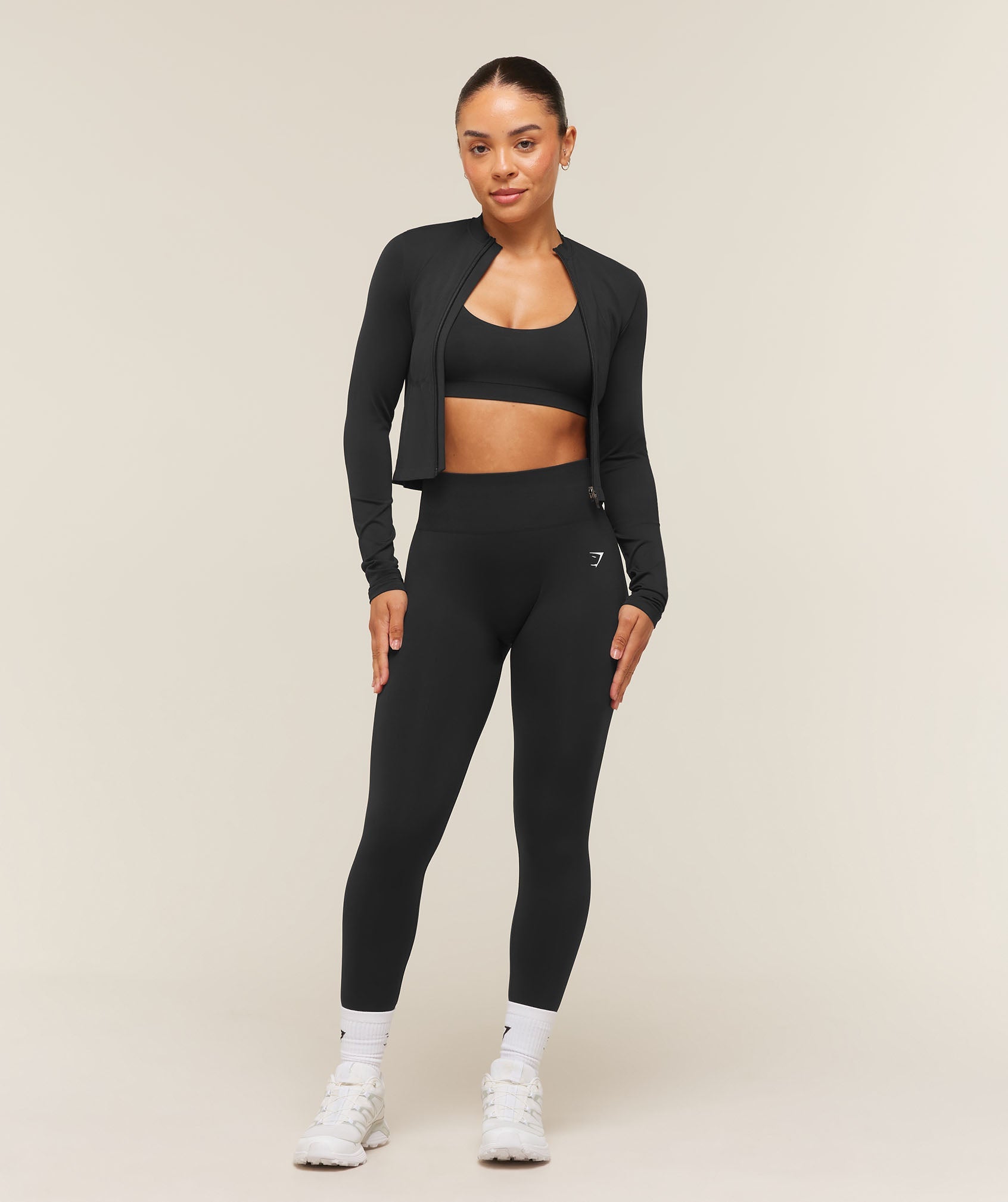 Everyday Seamless Zip Tracktop - Black — imagem 6