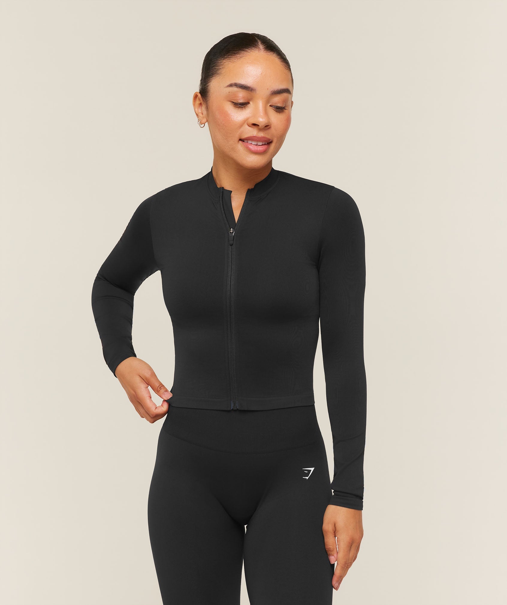Everyday Seamless Zip Tracktop - Black — imagem 1