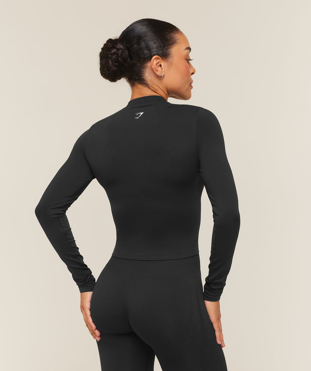 Everyday Seamless Zip Tracktop - Black — imagem 2