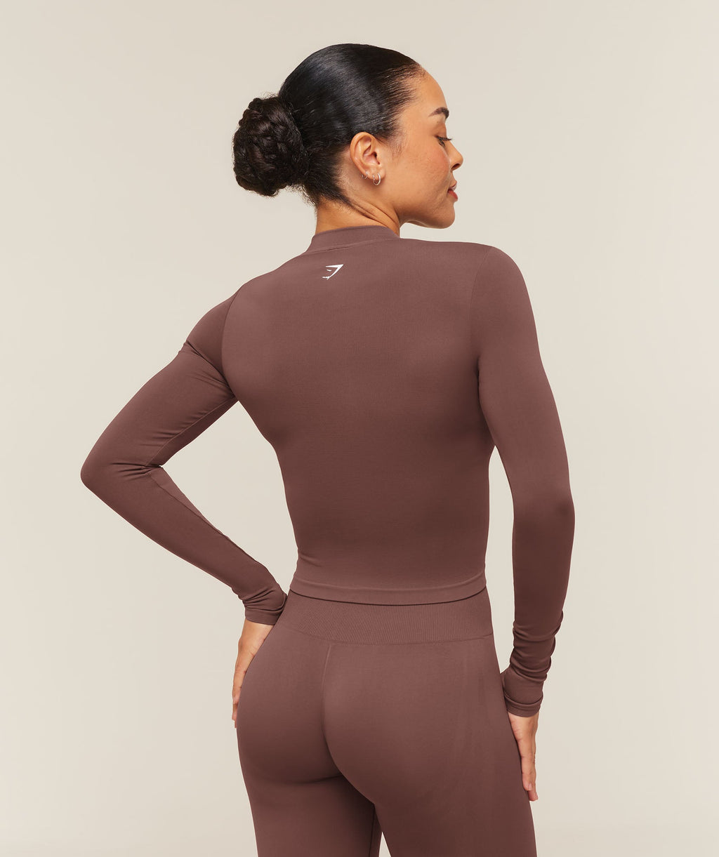 Everyday Seamless Zip Tracktop - Espresso Brown — imagem 2