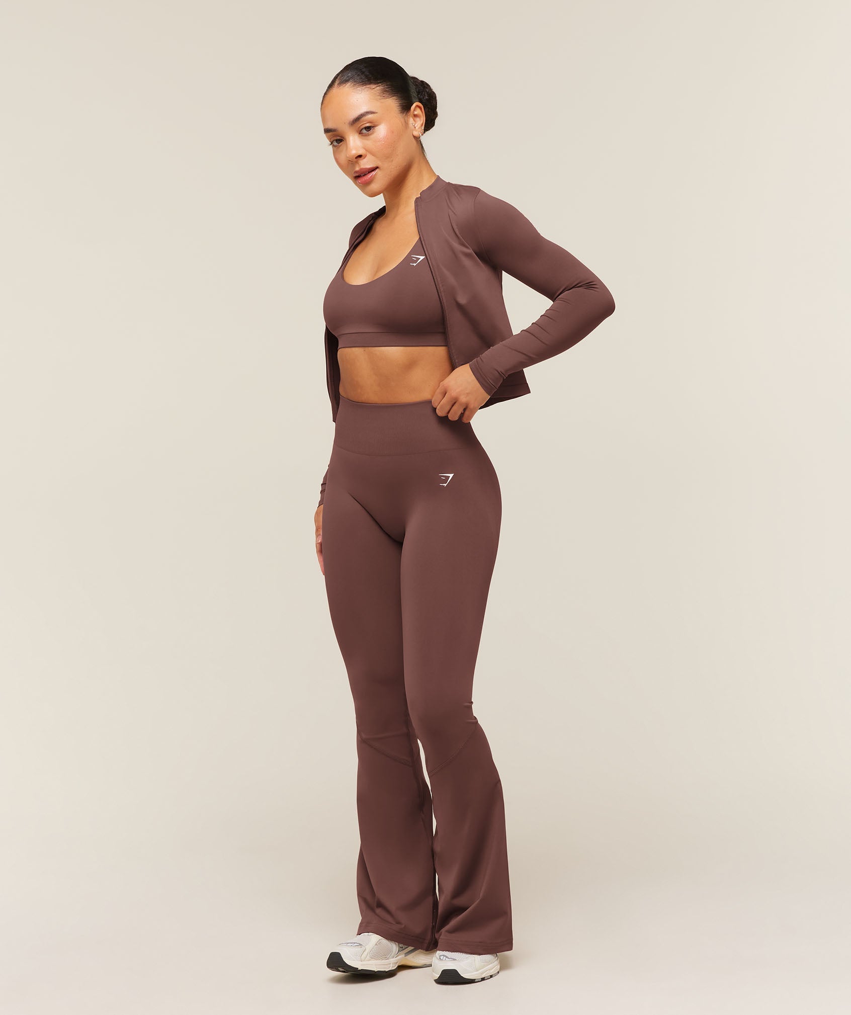 Everyday Seamless Zip Tracktop - Espresso Brown — imagem 4