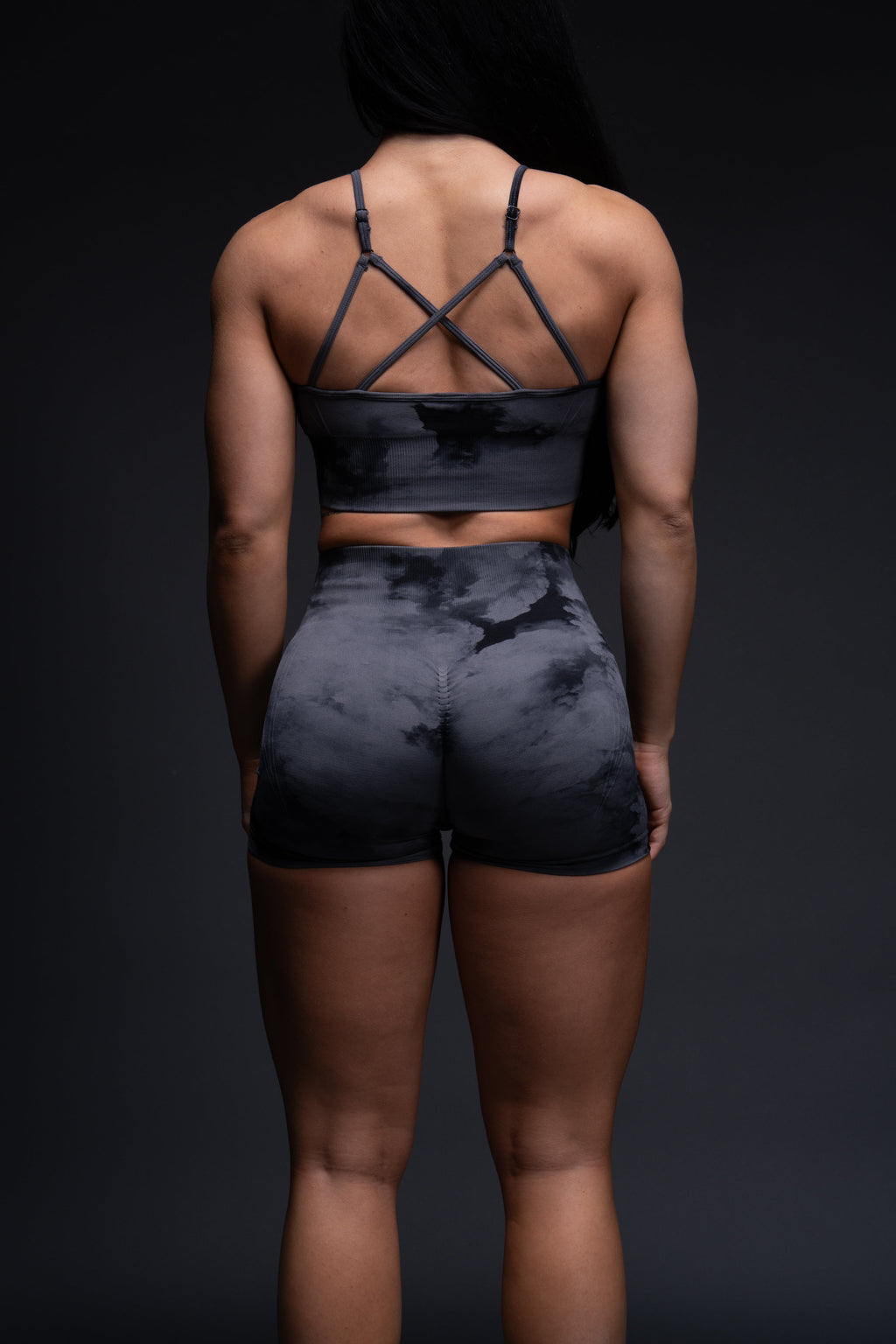 Loyalty Everson Seamless "Huxley" Shorts in Black Ghost Clouds — imagem 16