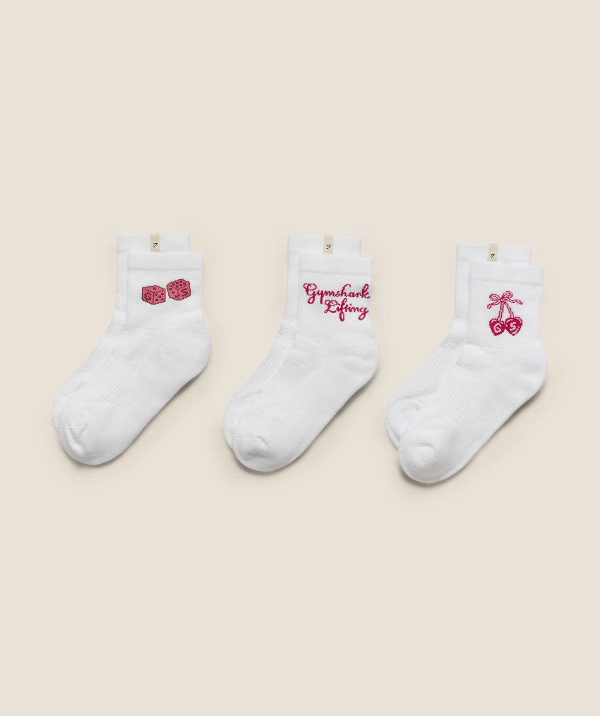 Femme Lifting Graphic Midi Sock 3pk - White — imagem 2