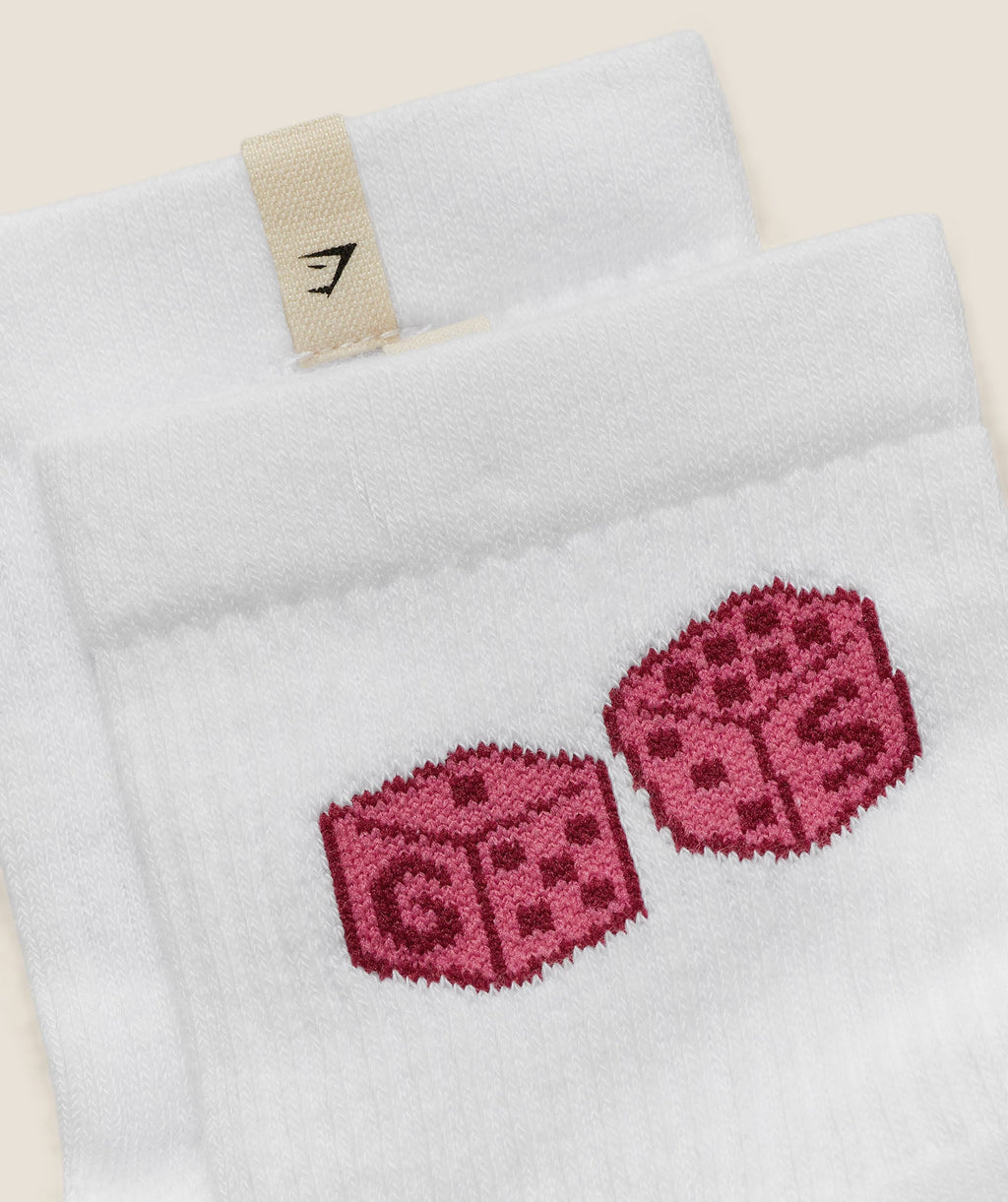 Femme Lifting Graphic Midi Sock 3pk - White — imagem 3