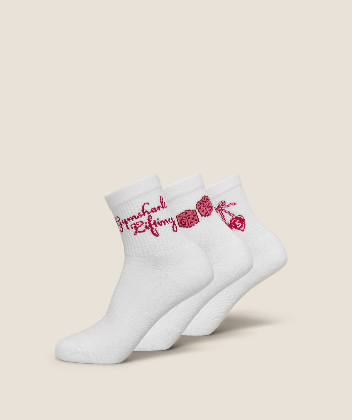 Femme Lifting Graphic Midi Sock 3pk - White — imagem 1