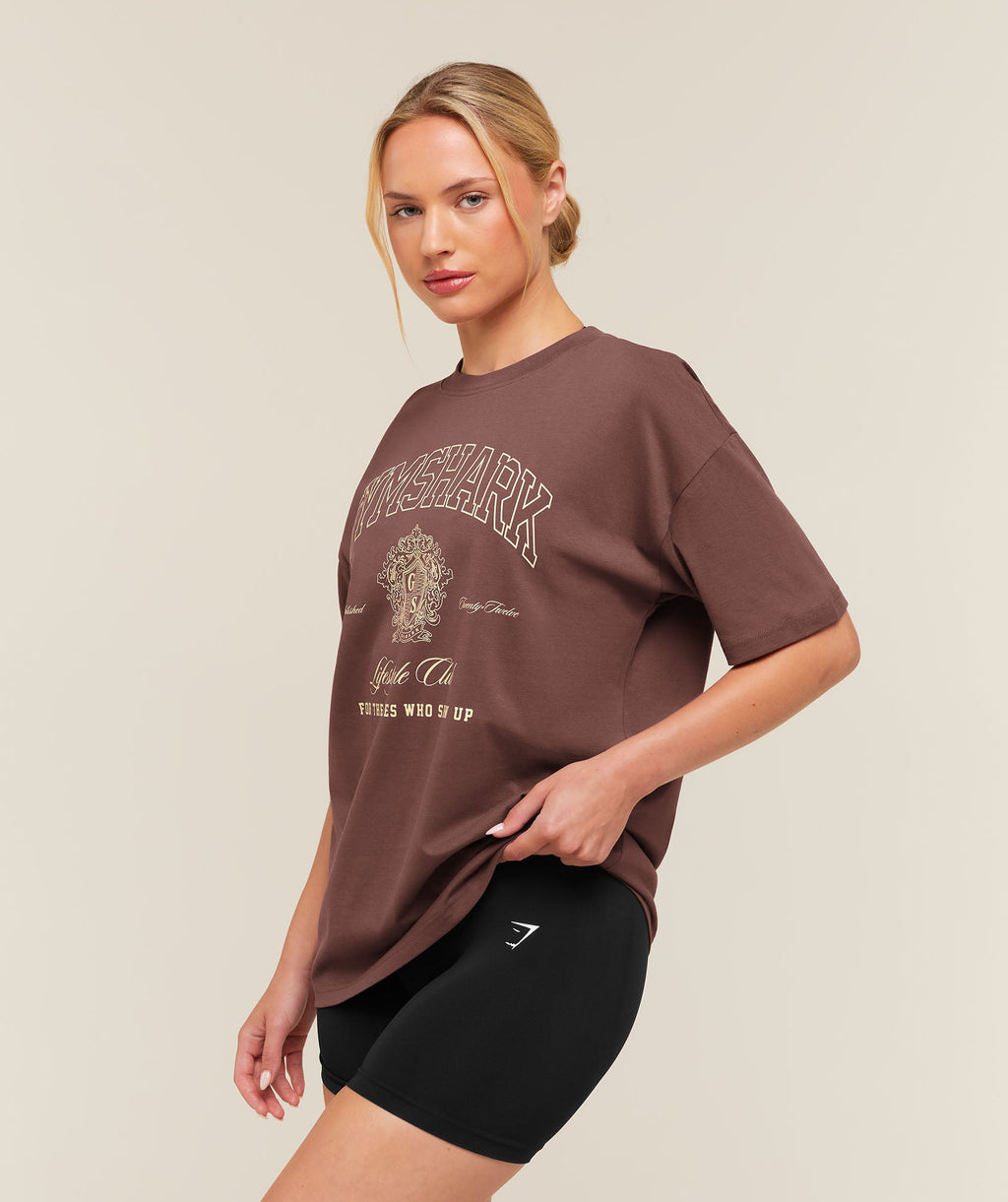 College Crest Graphic T-Shirt - Espresso Brown — imagem 3