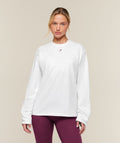 For The Ones Who Show Up Graphic Long Sleeve Top - White — imagem 1