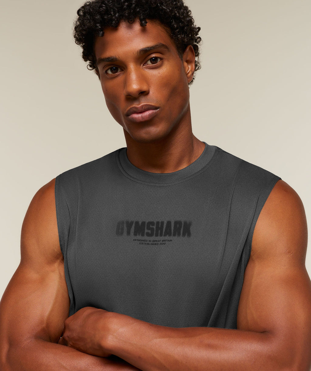 Motion Blur Graphic Tank - Onyx Grey — imagem 5