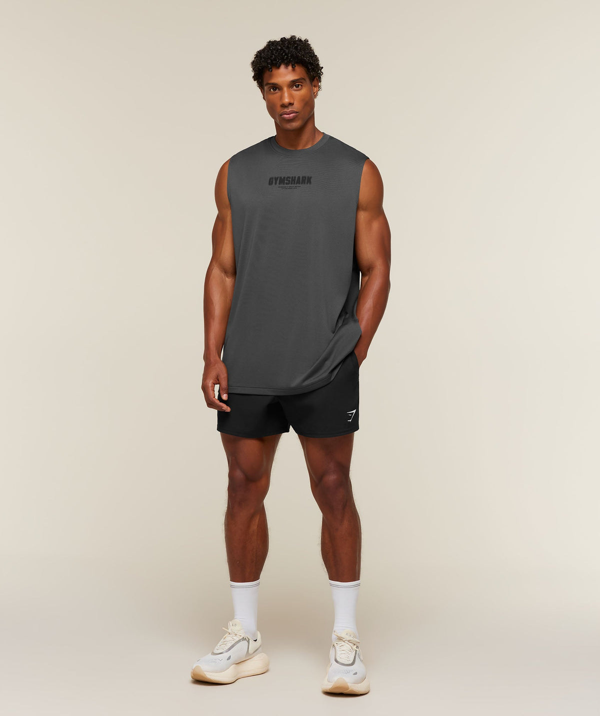 Motion Blur Graphic Tank - Onyx Grey — imagem 6