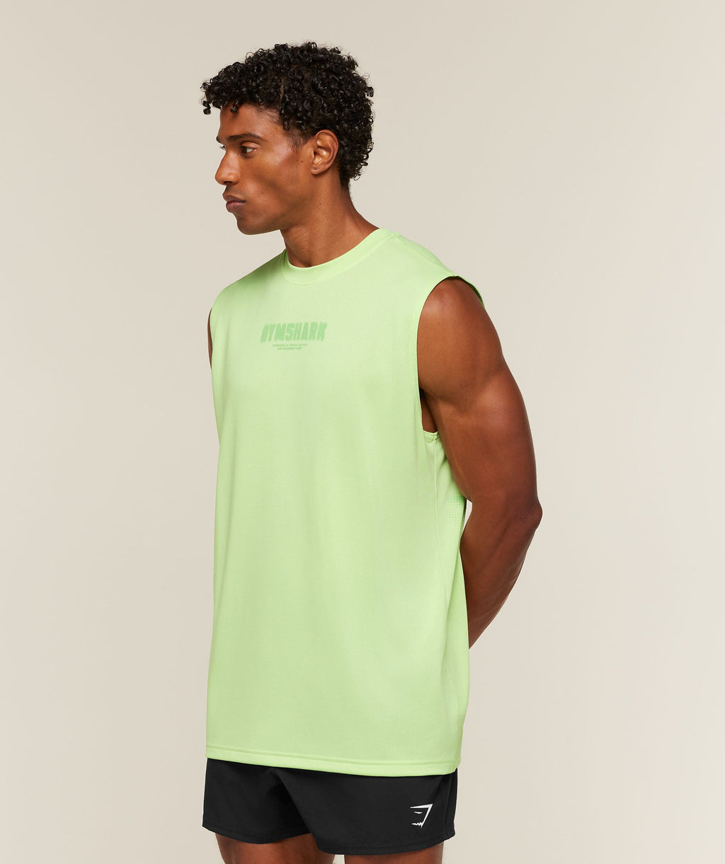 Motion Blur Graphic Tank - Pace Green — imagem 3