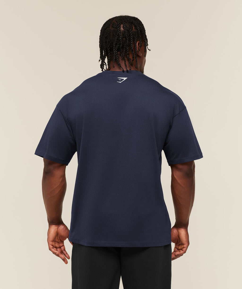 Faded Collegiate Graphic T-Shirt - Heavy Blue — imagem 2