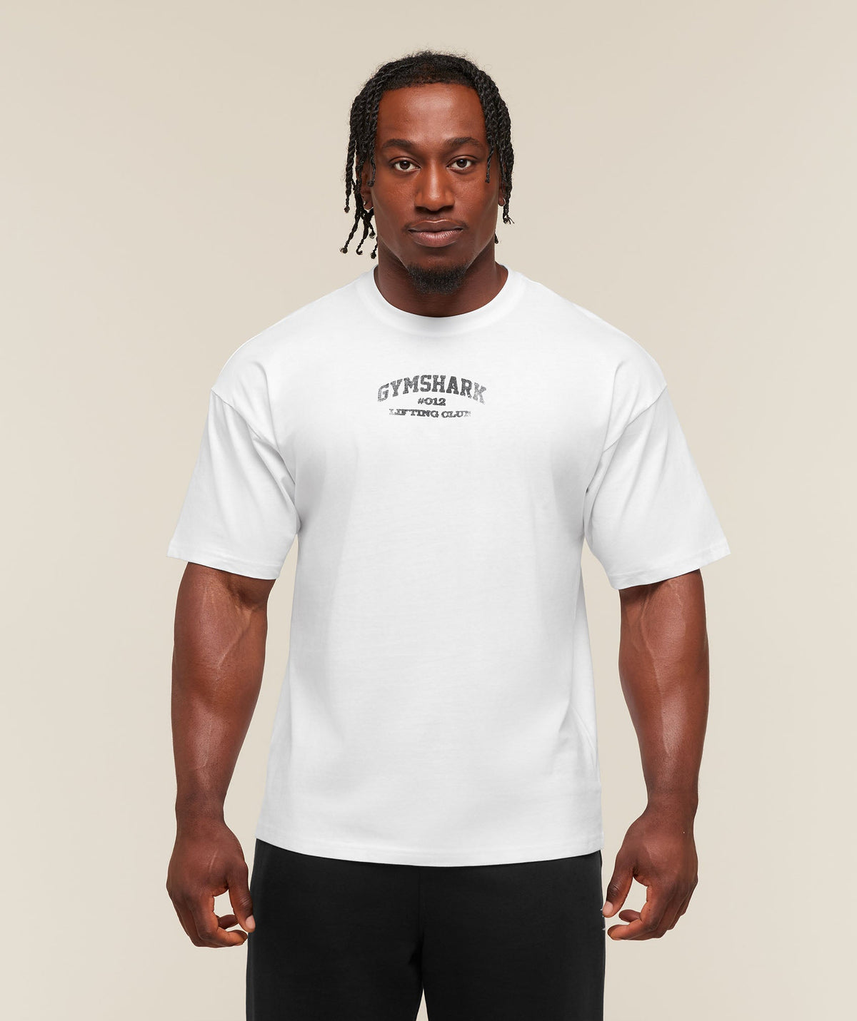 Faded Collegiate Graphic T-Shirt - White — imagem 1